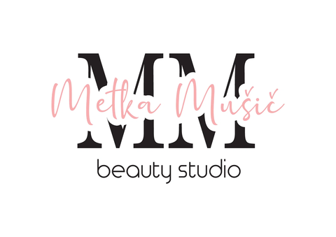 Logotip Beauty studio Metka Mušič z monogramom